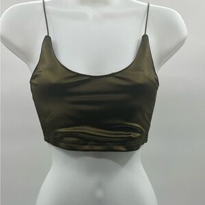 Urban Outfitters Mi Amor Luxe Satin Crop Top Size S
